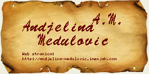 Andjelina Medulović vizit kartica